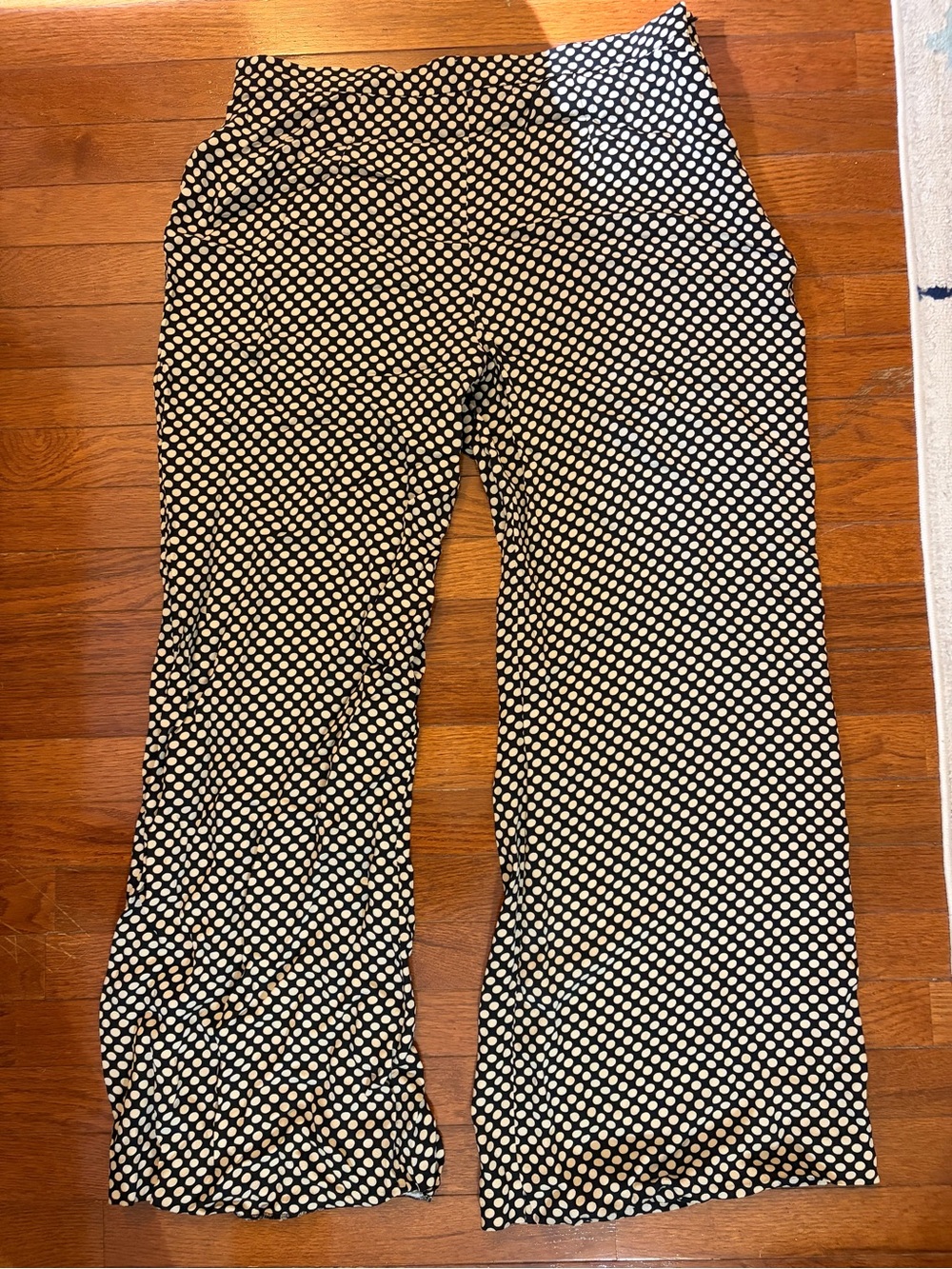 LK BENNETT LONDON Polka Dot Wide Leg Trousers Size US 14